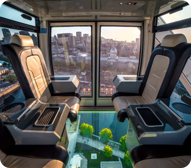 La vue depuis la cabine